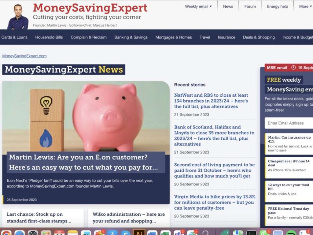 The Independent and Money Saving Expert grew year-on-year in November.